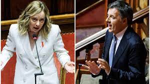 Renzi e Meloni ieri in Parlamento